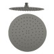 250mm 10 inch Stainless steel Super-slim Round Gunmetal Grey Rainfall Shower Head 